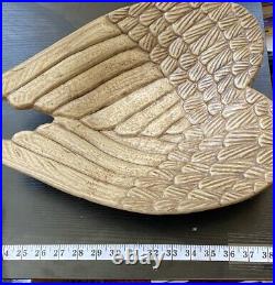 Jalapa Nina Pottery Angel Wings Bowl Art Sculpture Peru Tray Large Decor OOAK