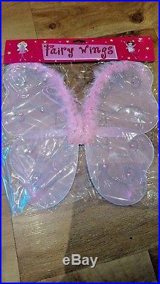 Joblot 70 Adult Child Large Pink Wings Fairy Angel Fancy Dress Wholesale Resale
