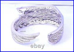 John Hardy JAI Heaven Angel Wing Sterling Silver Cuff Bracelet LARGE 87g NIB