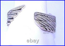 John Hardy JAI Heaven Angel Wing Sterling Silver Cuff Bracelet LARGE 87g NIB