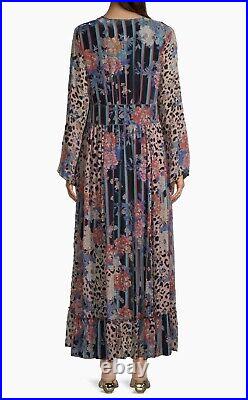 Johnny Was Burnout Velvet Maxi Dress XL $595 NWT