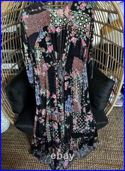 Johnny Was Burnout Velvet maxi Dress Size Large Fits XL With Slip $698