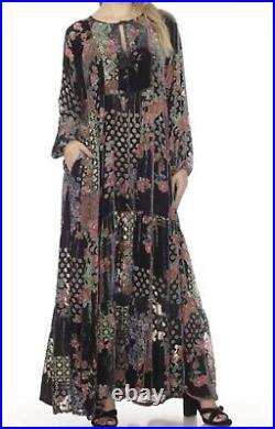 Johnny Was Burnout Velvet maxi Dress Size Large Fits XL With Slip $698