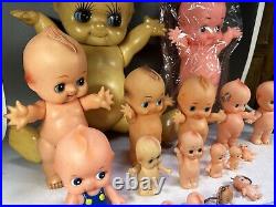 KEWPIE Doll Lot #344 Japanese Large Sm Vtg Cupie QP Angel Wing Baby Figure Japan