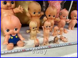 KEWPIE Doll Lot #344 Japanese Large Sm Vtg Cupie QP Angel Wing Baby Figure Japan