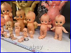 KEWPIE Doll Lot #344 Japanese Large Sm Vtg Cupie QP Angel Wing Baby Figure Japan