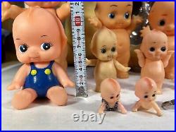 KEWPIE Doll Lot #344 Japanese Large Sm Vtg Cupie QP Angel Wing Baby Figure Japan