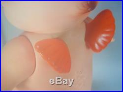 KEWPIE Mayonnaise Doll #796 Large 21.7 Vtg Rubber Baby Angel ORANGE WINGS Japan