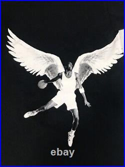 Kobe Bryant Shirt Mens Large Black Capital Airlines Jordan Angel Wings