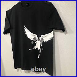 Kobe Bryant Shirt Mens Large Black Capital Airlines Jordan Angel Wings