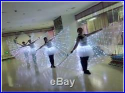 LED Light Up Butterfly Wings Shaped Party Dance Cloak Dress Costume Cosplay Prop
