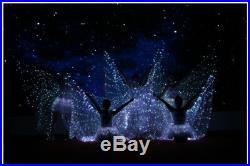 LED Light Up Butterfly Wings Shaped Party Dance Cloak Dress Costume Cosplay Prop