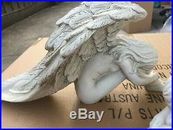 Lady Angel Statues Ornament Figurine With Large Wings Divine Resin Cherub new