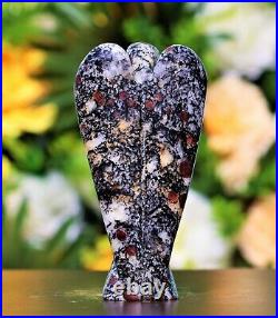 Large 125MM Natural Gneiss Ruby Spinel Matrix Ruby Matrix Healing Angel Wings