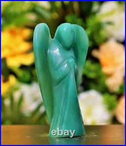 Large 130MM Natural Green Aventurine Stone Healing Angel Assort Figurine Wings