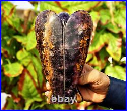 Large 175MM Blue Auralite 23 Cacoxenite Lepidocrocite Stone Geothite Angel Wings