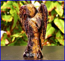 Large 175MM Blue Auralite 23 Cacoxenite Lepidocrocite Stone Geothite Angel Wings