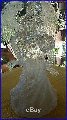 Large 18 Acrylic Frosted Angel With Wings