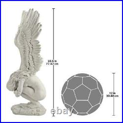 Large 30.5 When Angels Mourn Emotional Winged Memorial Angel Sculpture Statue