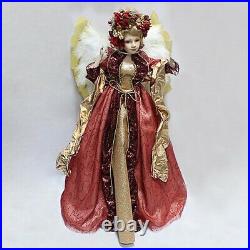 Large 32 Festive Freestanding Red Moving Musical Angel With LED Wings Xmas 240V
