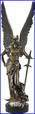 Large 35 Tall Winged Victory Angel of Justice with Sword & Helmet Statue