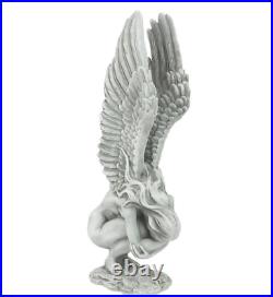 Large 47 inch Remembrance and Redemption kneeling Angel Wings Statue Sculpture