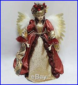 Large 61 cm Multi Colour Dress Moving Glittering LED Angel With Large Wings