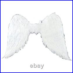 Large Adult Angels Cosplay Wings Decor White with Elastic Straps 43 by 27 Inch