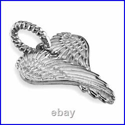 Large Angel Heart Wings, Wings Of Love, 21mm in Sterling Silver