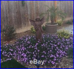 Large Angel Statue With Roses Wings 41 Sculpture Garden Lawn Home Art Decor