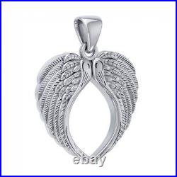 Large Angel Wing Sterling Silver Pendant by Peter Stone Unique Fine Jewelry