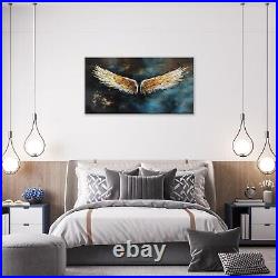 Large Angel Wing Wall Art Abstract Wings Pictures Bedroom Wall Decor Golden a