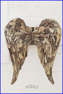 Large Angel Wings In Beach Oriented Driftwood Construction Big Cherub Theme