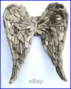 Large Angel Wings In Beach Oriented Driftwood Construction Big Cherub Theme