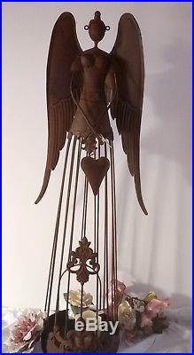 Large Angel Wings Lantern Patina Metal Decode Shabby Vintage Country House