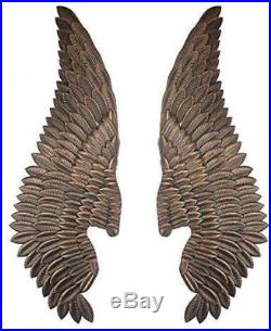Large Angel Wings Pair Set 2 Metal Wall Art Ornament Pub Bar Restaurant Decor