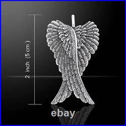 Large Angel Wings Sterling Silver Pendant by Peter Stone Unique Fine Jewelry