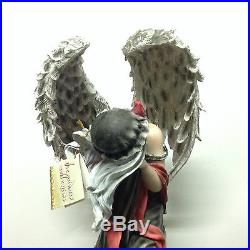 Large Angel with wings, Figurine, Statue, Red