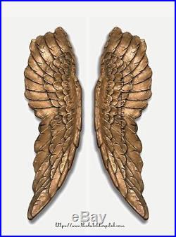 Large Antique Gold Angel Wings, Victoria's Secret Angel Wings, Wall Hanging Wing