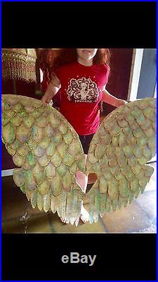 Large Beautiful Iridescent Decorative Angel Wings Handmade