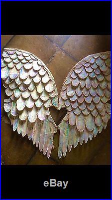Large Beautiful Iridescent Decorative Angel Wings Handmade
