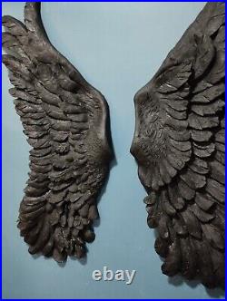 Large Black Angel Wings Statue Wall Decor Sculpture Luxury Home Decoration