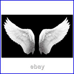 Large Black and White Canvas Prints Angel Wings Wall Art 32x48inch