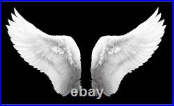 Large Black and White Canvas Prints Angel Wings Wall Art Contemporary Art Painti
