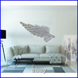 Large Chubby White Stunning Angel Wings Thai Hand Carved Wall Hanging Decor
