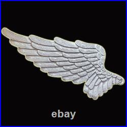 Large Chubby White Stunning Angel Wings Thai Hand Carved Wall Hanging Decor