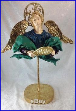 Large Department 56 Winged Angel Christmas Holiday Figure Paper Mache Figurine