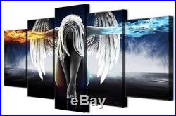 Large Framed 5PCS Home Angel Wings Abstract Canvas