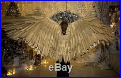Large Golden Heaven Angel Syrin wearable wings Cosplay Costume adult festival