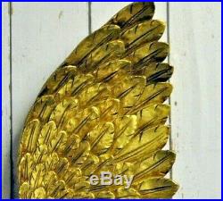 Large Hanging Gold Angel Wings Antique Reproduction Romantic Wall Art